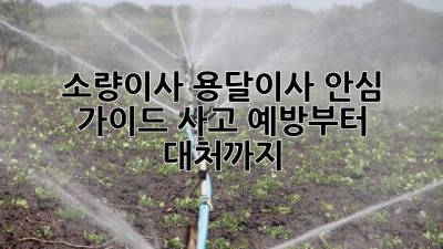 📦 소량이사, 용달이사 안심 가이드: 사고 예방부터 대처까지! 🚚💨